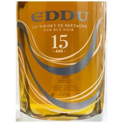 Etiquette bouteille de whisky breton eddu 15 ans d'âge Distillerie des Menhirs