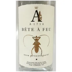 Etiquette rhum A1710 bête à feu Distillerie A1710 Agricole Martinique
