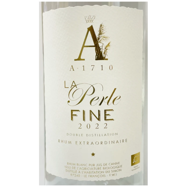 Etiquette Bouteille Rhum A1710 La Perle Fine Millésime 2022 Distillerie a1710