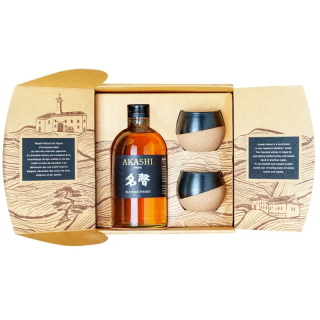 Coffret whisky japonais akashi meisi 2 cups traditionnelles