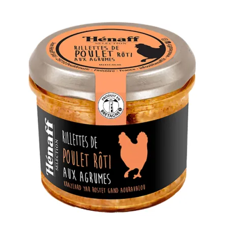 Rillettes de poulet rôti aux agrumes