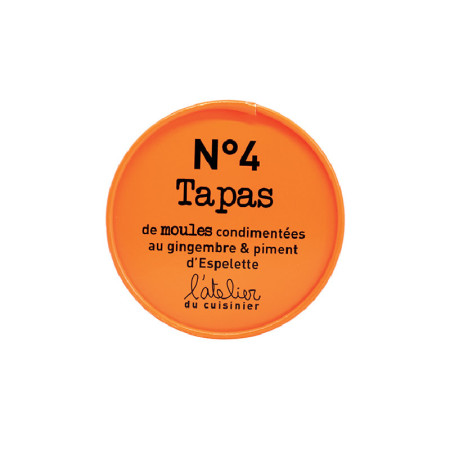 No. 4 Tapas of mussels seasoned with ginger 