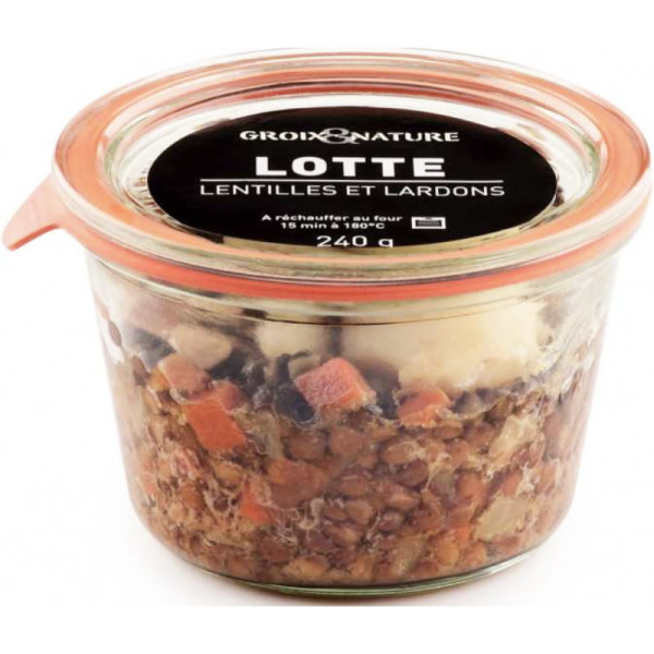 Lotte Lentilles et Lardons